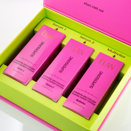 Système expert de flexion des sourcils et des cils «SUPERSONIC» (Sérum 1 ROSE) Coffret 1